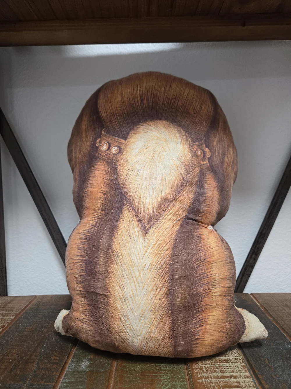 Basset Hound Beagle Dog Pillow Vintage 70s Cut & Sewn Panels Shelf Window Sitter